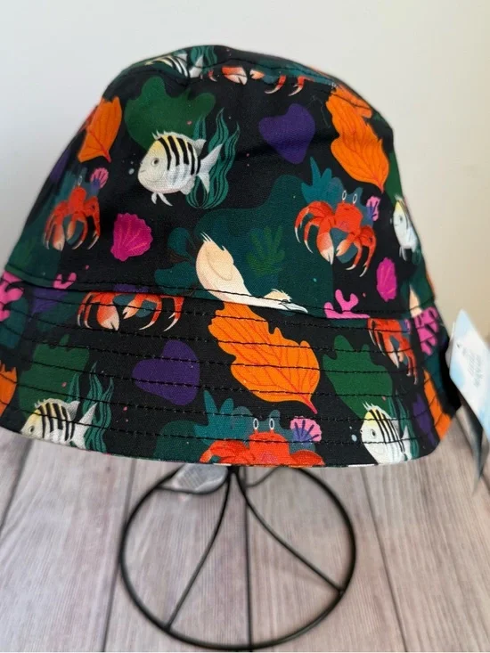 DISNEY The Little Mermaid Reversible Retro Bucket Hat One Size NWT - Picture 2 of 7